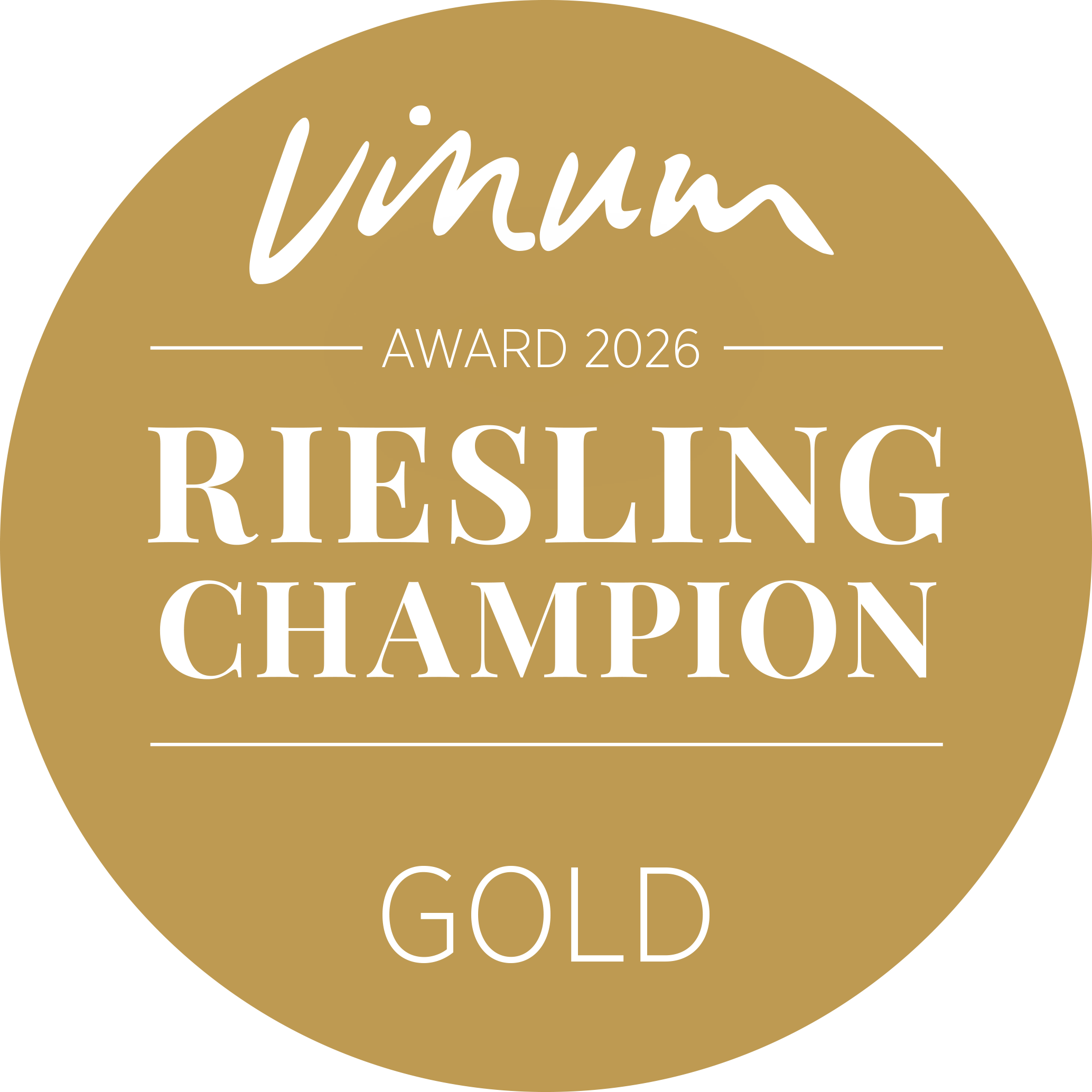 VINUM Riesling Champion 2026: Gold, 92 Punkte für 2025 Riesling Saumagen