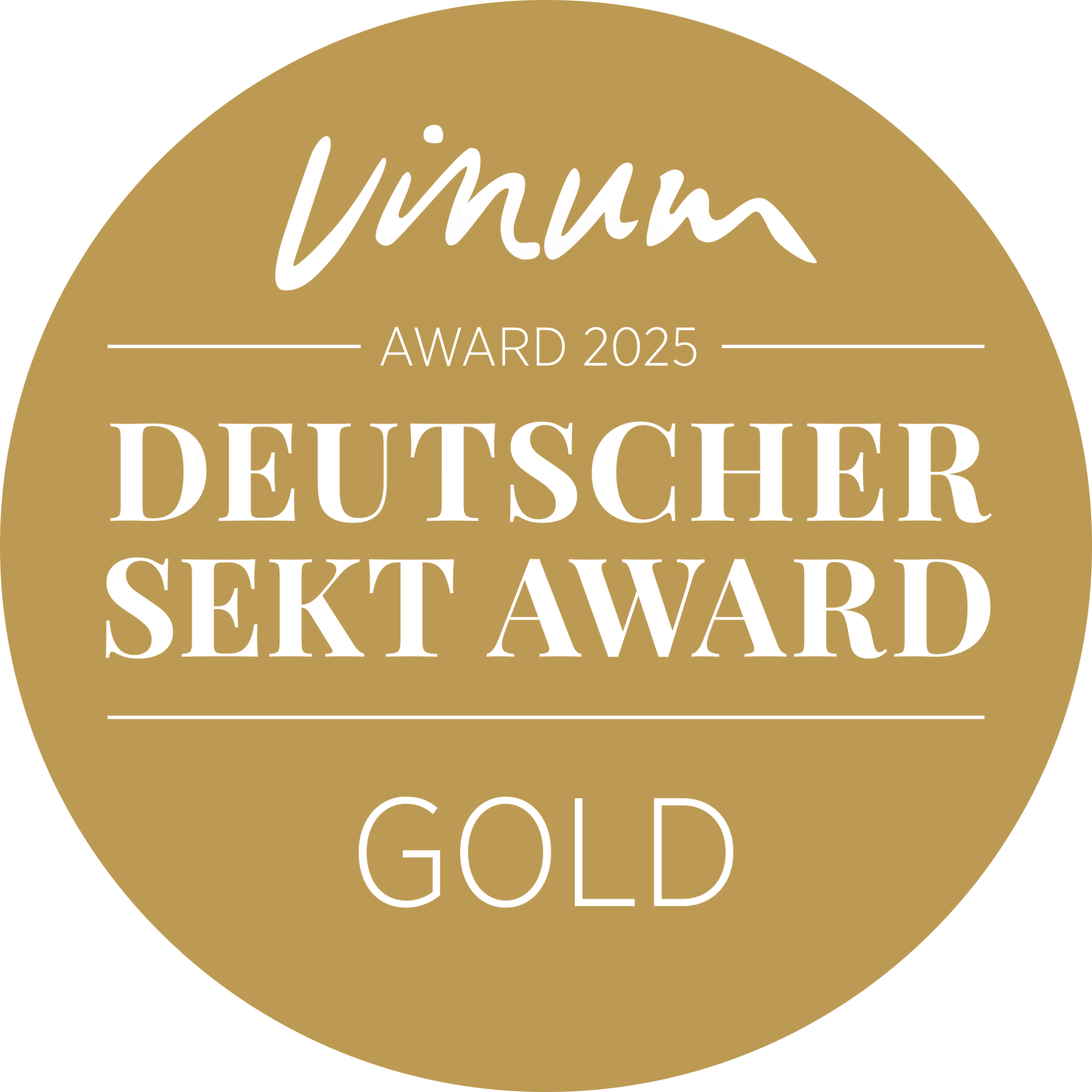 VINUM Deutscher Sekt Award 2025: Gold, 90 Punkte für 2017 Riesling Sekt brut